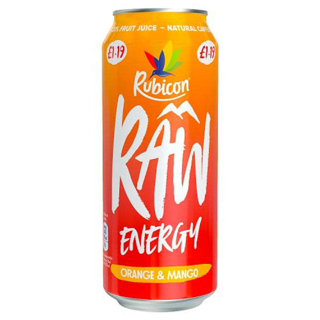 Rubicon Raw Energy Orange & Mango 500ml £1.19