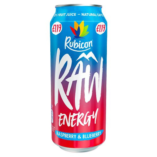 Rubicon Raw Energy Raspberry & Blueberry 500ml £1.19