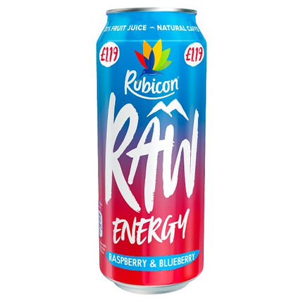 Rubicon Raw Energy Raspberry & Blueberry 500ml £1.19