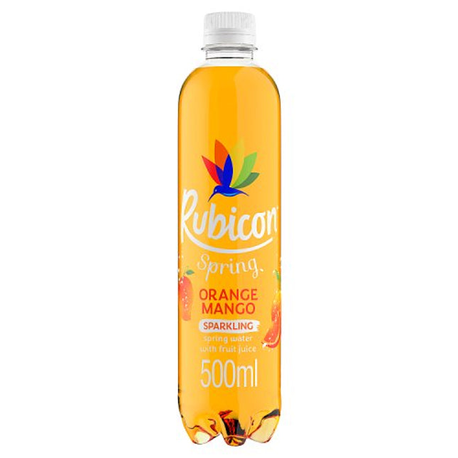 Rubicon Spring Orange Mango Flavoured Sparkling Spring Water, 500ml