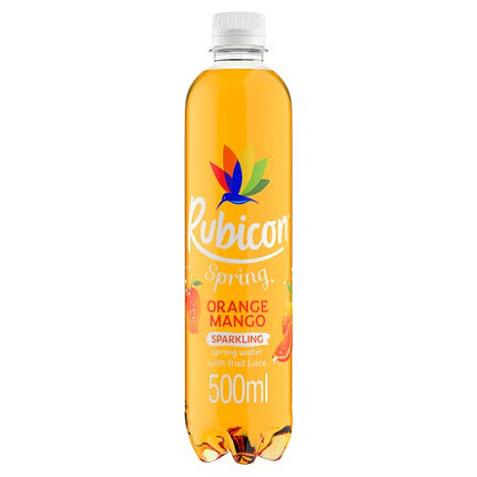 Rubicon Spring Orange Mango Flavoured Sparkling Spring Water, 500ml