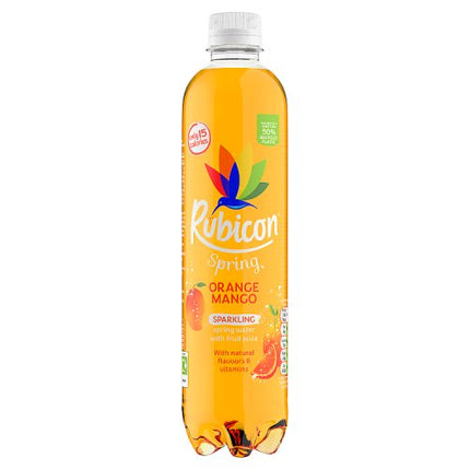 Rubicon Spring Orange Mango Flavoured Sparkling Spring Water, 500ml