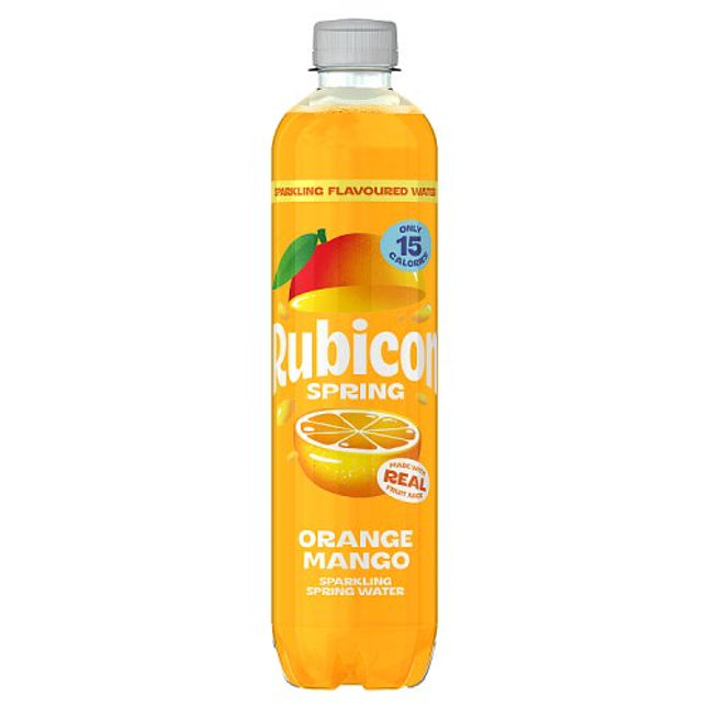 Rubicon Spring Orange Mango Flavoured Sparkling Spring Water, 500ml