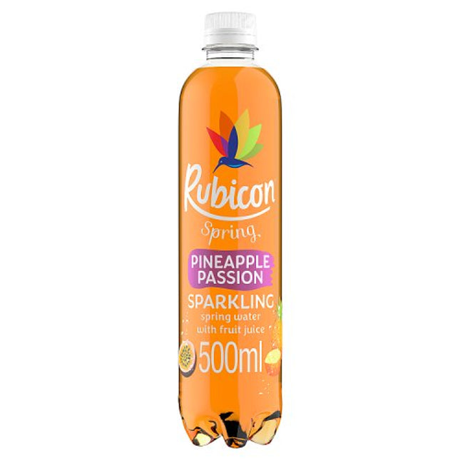 Rubicon Spring Pineapple Passion Flavoured Sparkling Spring Water, 500ml