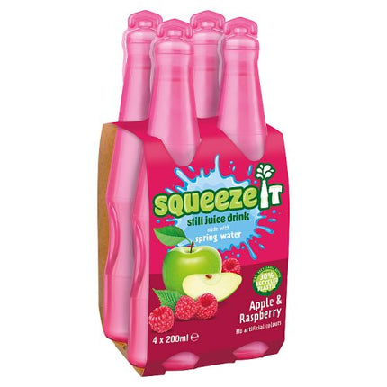 Squeeze It Apple & Raspberry 4x200ml