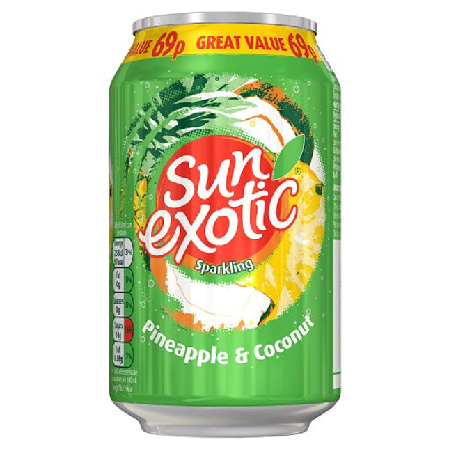 Sun Exotic Sparkling Pineapple & Coconut 330ml 69p