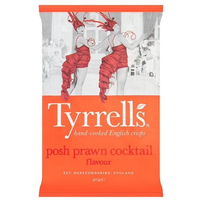Tyrrells Posh Prawn Cocktail Crisps 40g