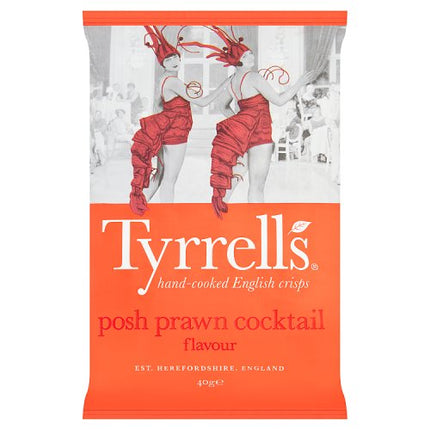 Tyrrells Posh Prawn Cocktail Crisps 40g