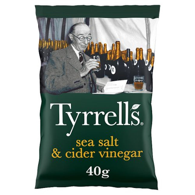 Tyrrells Sea Salt & Cider Vinegar Crisps 40g