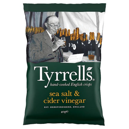 Tyrrells Sea Salt & Cider Vinegar Crisps 40g