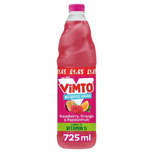 Vimto Raspberry, Orange & Passionfruit Cordial £1.65