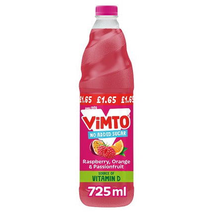 Vimto Raspberry, Orange & Passionfruit Cordial £1.65