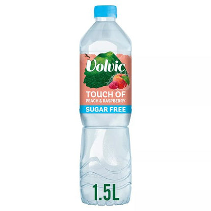 Volvic Touch of Fruit - Sugar-Free Raspberry & Peach 1.5L