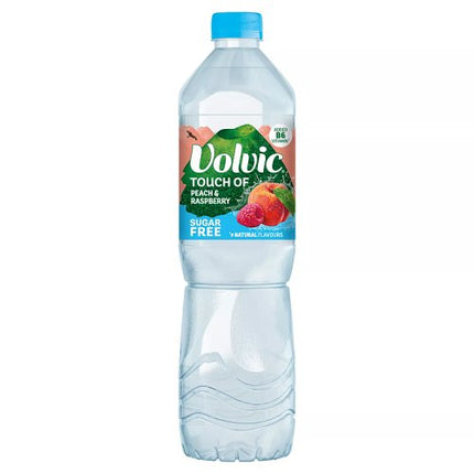 Volvic Touch of Fruit - Sugar-Free Raspberry & Peach 1.5L