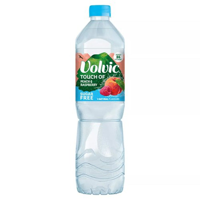 Volvic Touch of Fruit - Sugar-Free Raspberry & Peach 1.5L