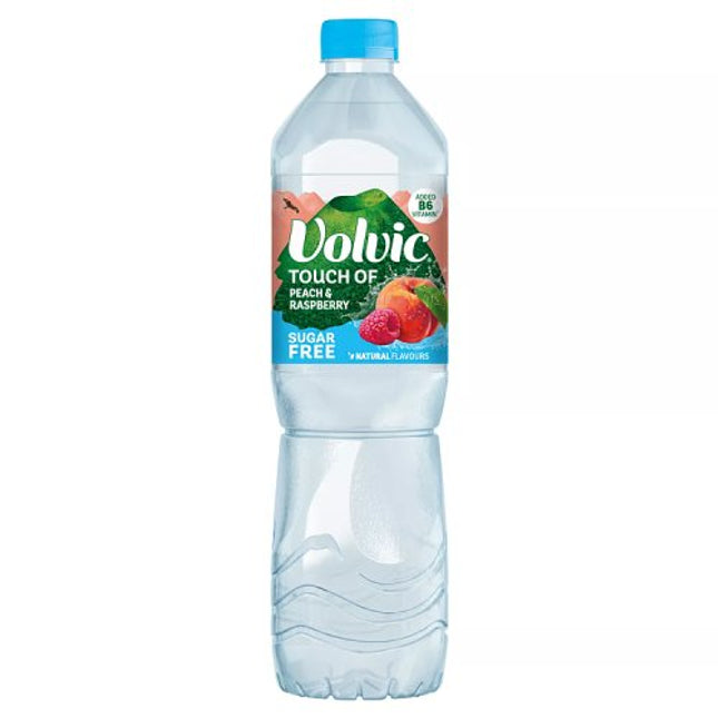 Volvic Touch of Fruit - Sugar-Free Raspberry & Peach 1.5L