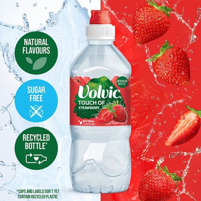 Volvic Touch of Fruit - Strawberry 750ml Sports Cap
