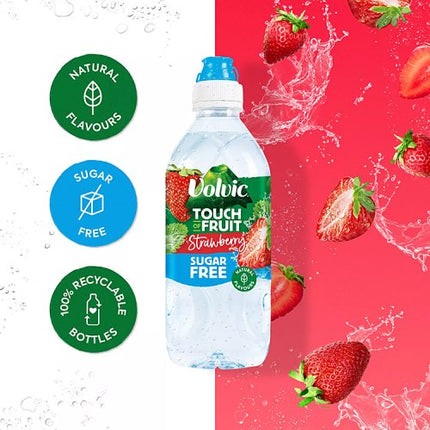 Volvic Touch of Fruit - Strawberry Sugar Free 750ml Sports Cap