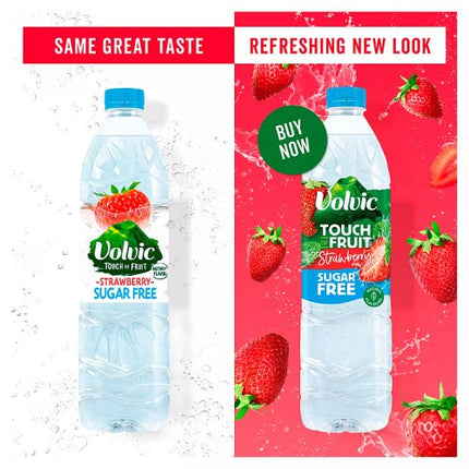 Volvic Touch of Fruit - Strawberry Sugar Free 750ml Sports Cap
