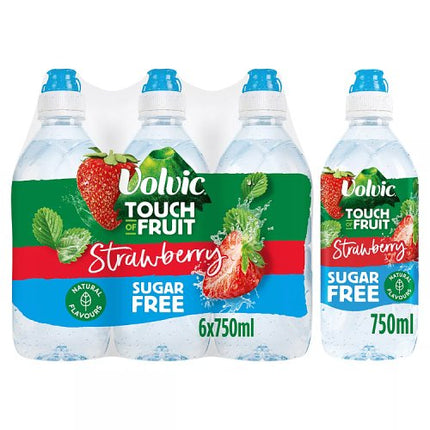 Volvic Touch of Fruit - Strawberry Sugar Free 750ml Sports Cap