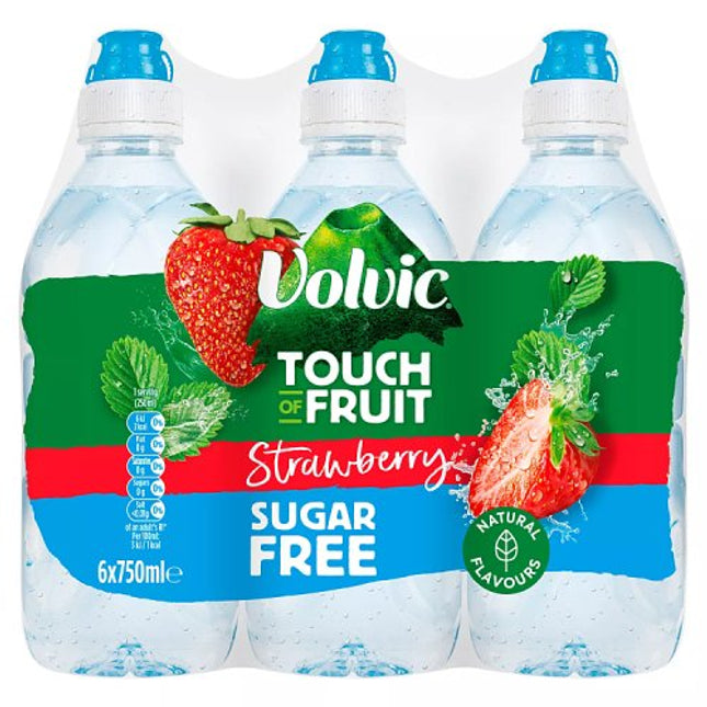 Volvic Touch of Fruit - Strawberry Sugar Free 750ml Sports Cap