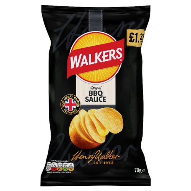Walkers BBQ £1.35 70g