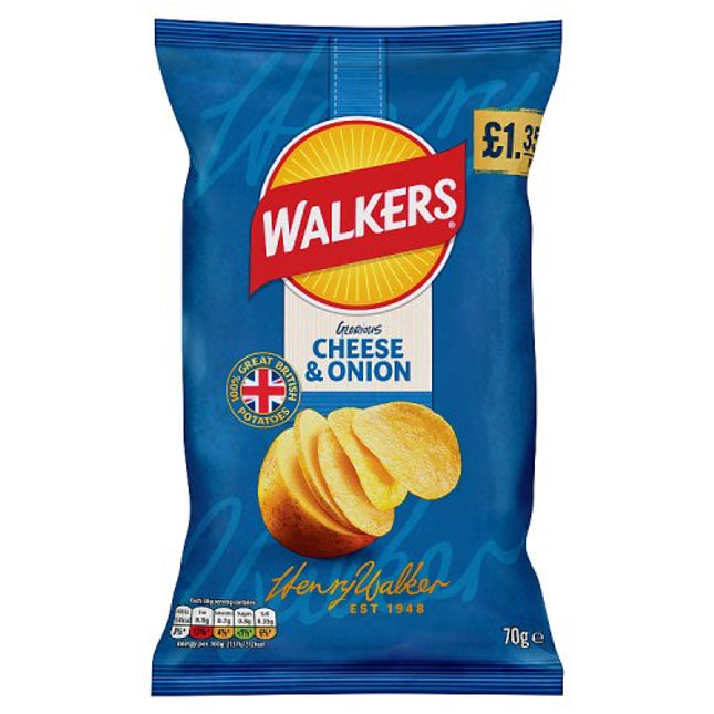 Walkers Cheese & Onion PMP £1.35 70g
