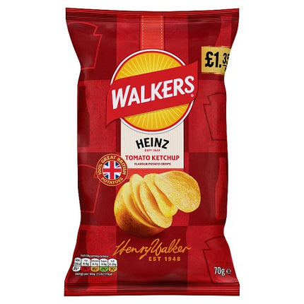 Walkers Heinz Tomato Ketchup 70g PMP £1.35