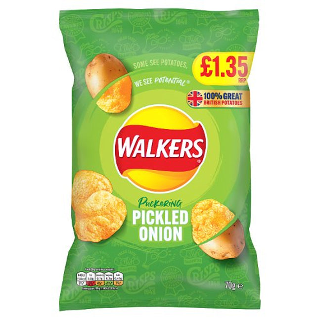 Walkers Pickled Onion 70g £1.35