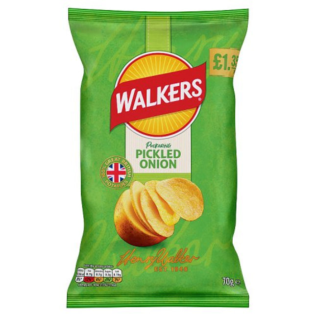 Walkers Pickled Onion 70g £1.35