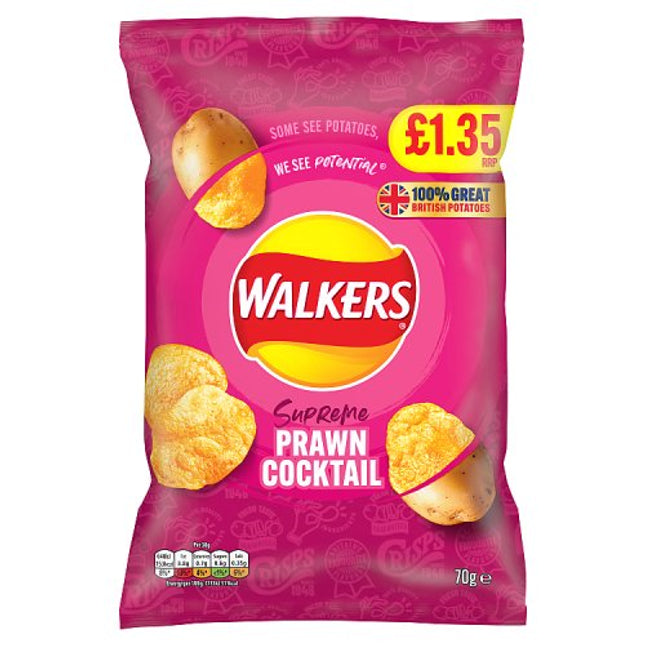 Walkers Prawn Cocktail PMP £1.35 70g