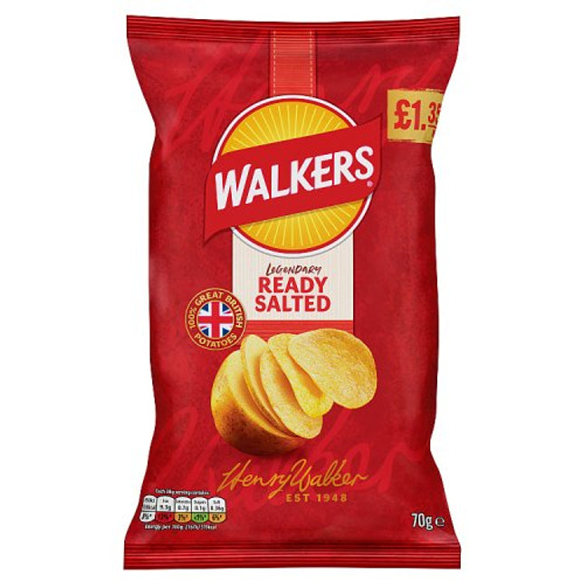 Walkers Ready Salted £1.35 70g
