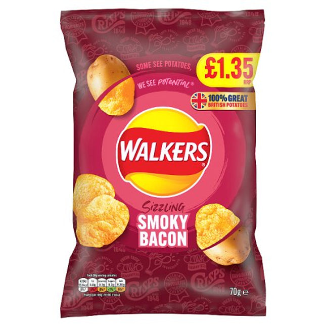 Walkers Smokey Bacon 70g £1.35