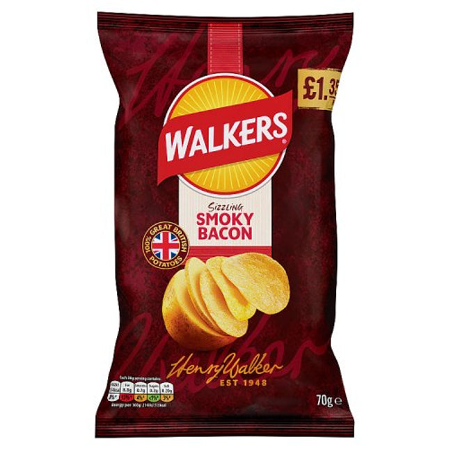 Walkers Smokey Bacon 70g £1.35