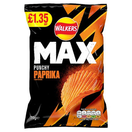 Walkers Max Paprika 70g £1.35