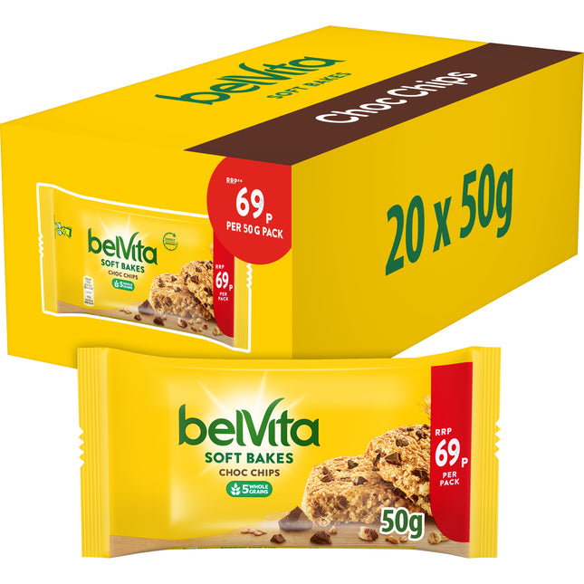 Belvita Soft Bakes Choc Chips 69p PMP 50g