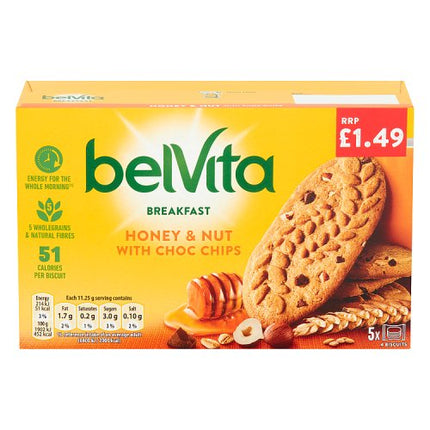 BelVita Breakfast Biscuits Honey & Nut with Choc Chips 225g £1.49