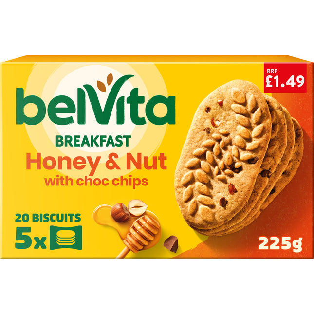 BelVita Breakfast Biscuits Honey & Nut with Choc Chips 225g £1.49