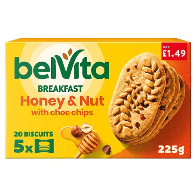 Belvita Honey & Nut with Choc Chips 5 Pack 225g £1.49