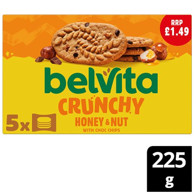 Belvita Honey & Nut with Choc Chips 5 Pack 225g £1.49