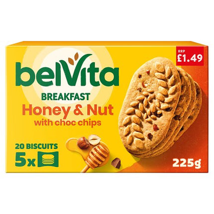 Belvita Honey & Nut with Choc Chips 5 Pack 225g £1.49