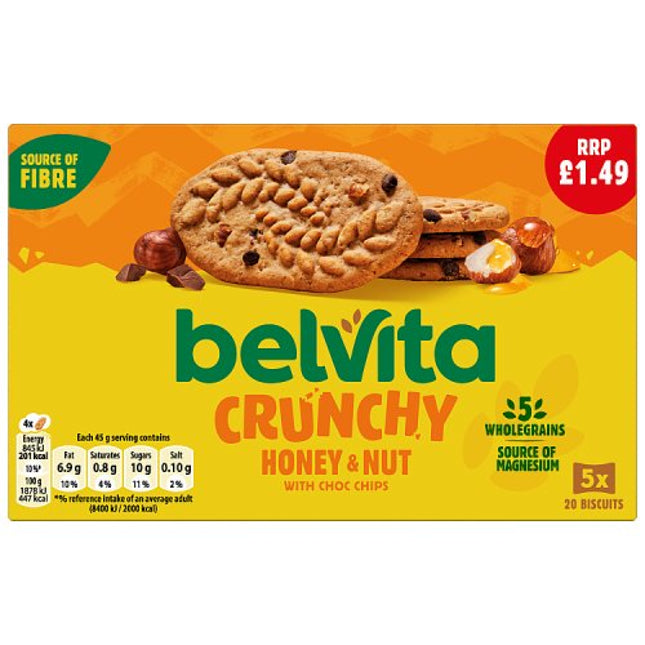 Belvita Honey & Nut with Choc Chips 5 Pack 225g £1.49