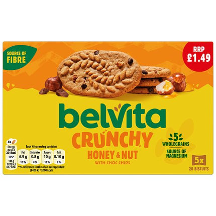 Belvita Honey & Nut with Choc Chips 5 Pack 225g £1.49
