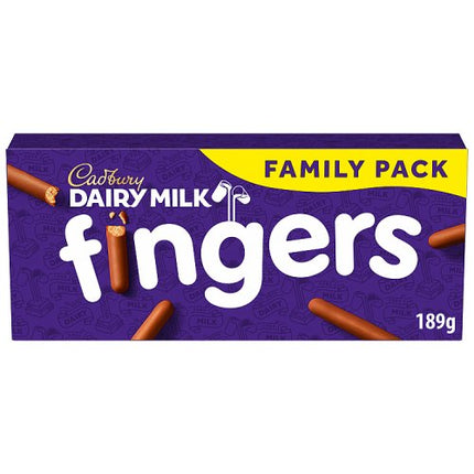 Cadbury Dairy Milk Fingers Milk Chocolate Biscuits 189g