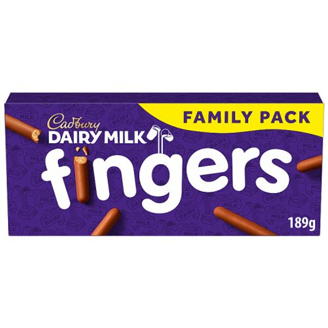 Cadbury Dairy Milk Fingers Milk Chocolate Biscuits 189g