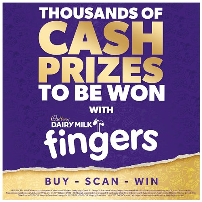 Cadbury Dairy Milk Fingers Milk Chocolate Biscuits 189g