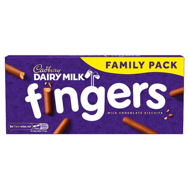 Cadbury Dairy Milk Fingers Milk Chocolate Biscuits 189g