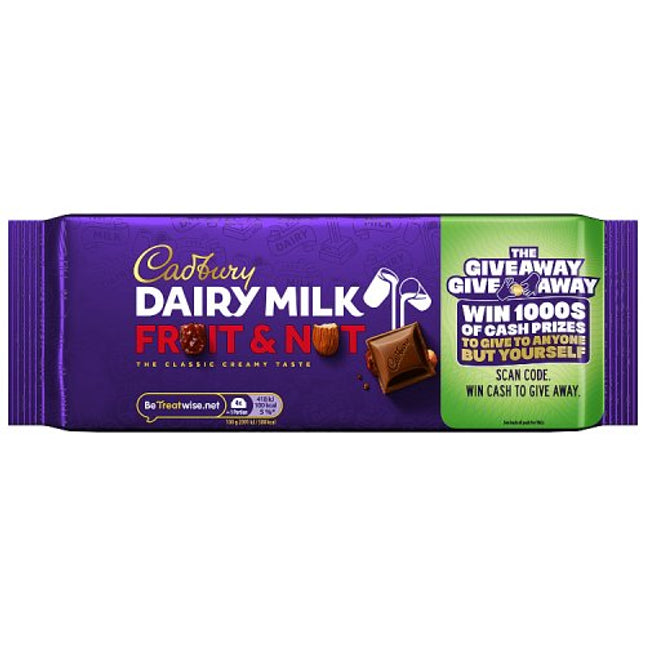 Cadbury Dairy Milk Fruit & Nut Chocolate Bar 180g