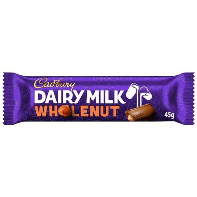 Cadbury Dairy Milk Whole Nut Chocolate Bar 45g