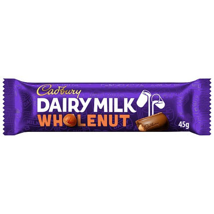 Cadbury Dairy Milk Whole Nut Chocolate Bar 45g